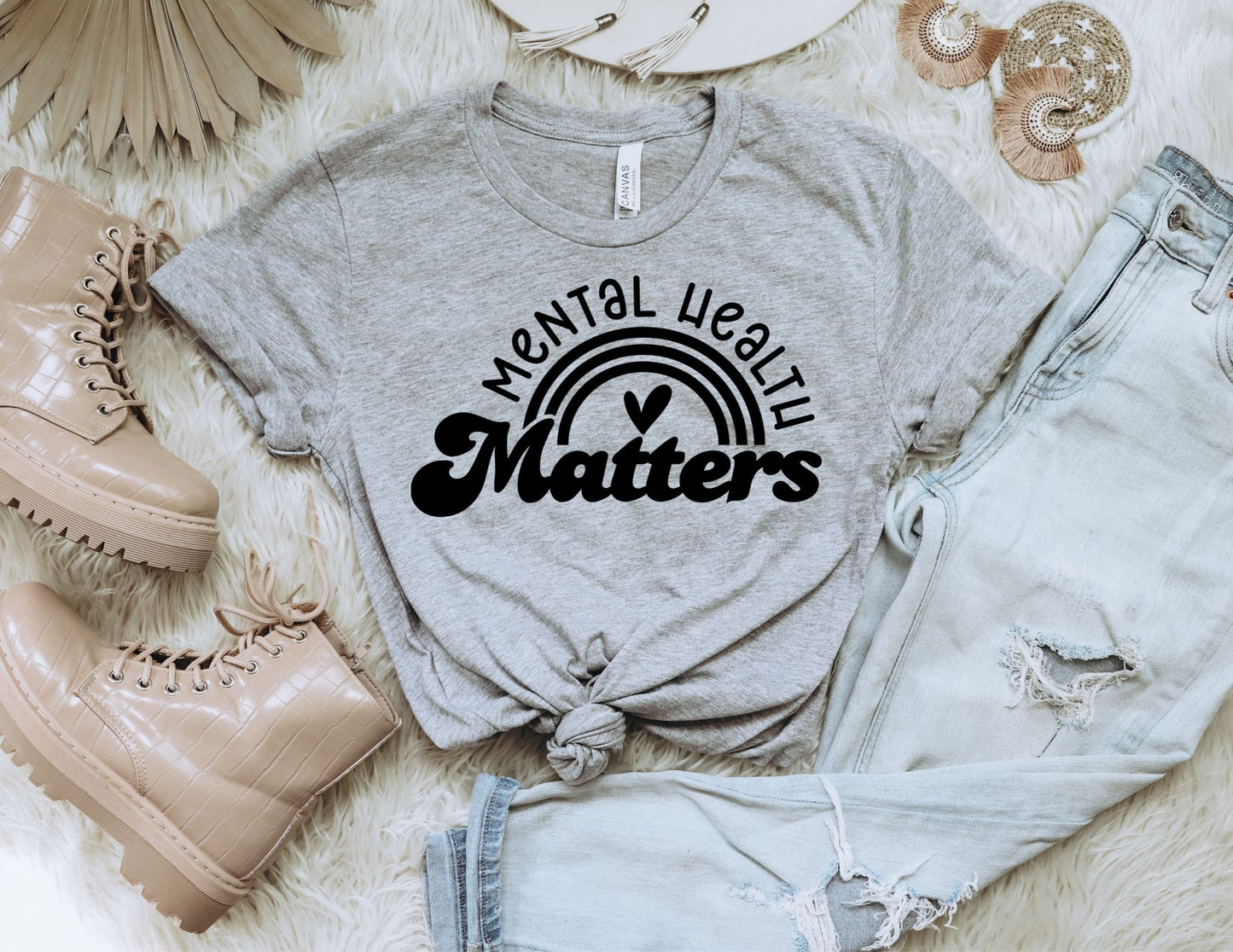 Mental Health Matters Rainbow (black)