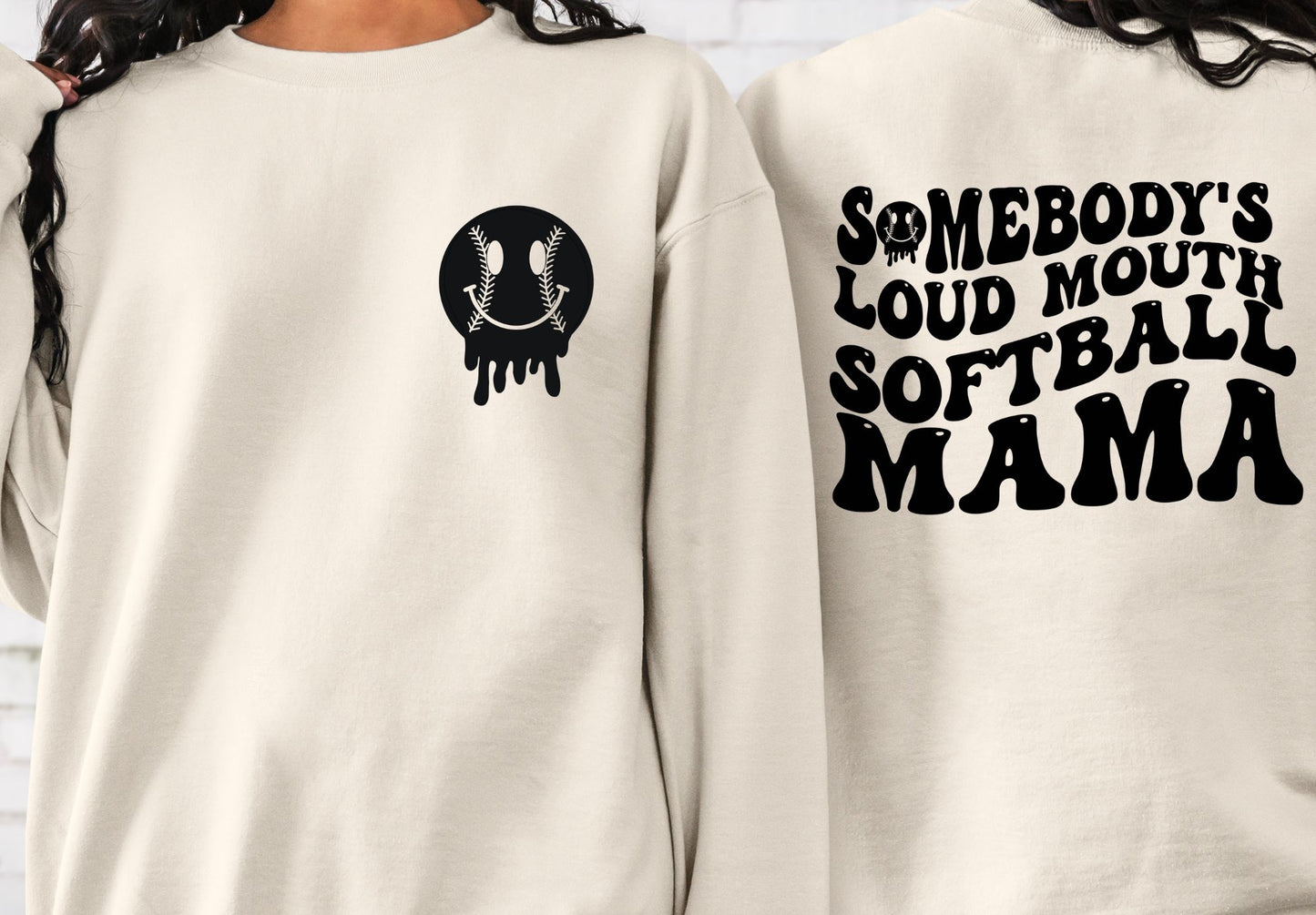 Loud Mouth Softball Mama BACK ONLY