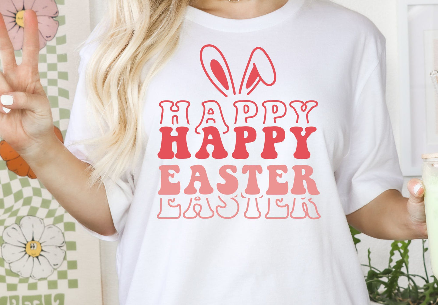 Happy Easter Bunny stacked