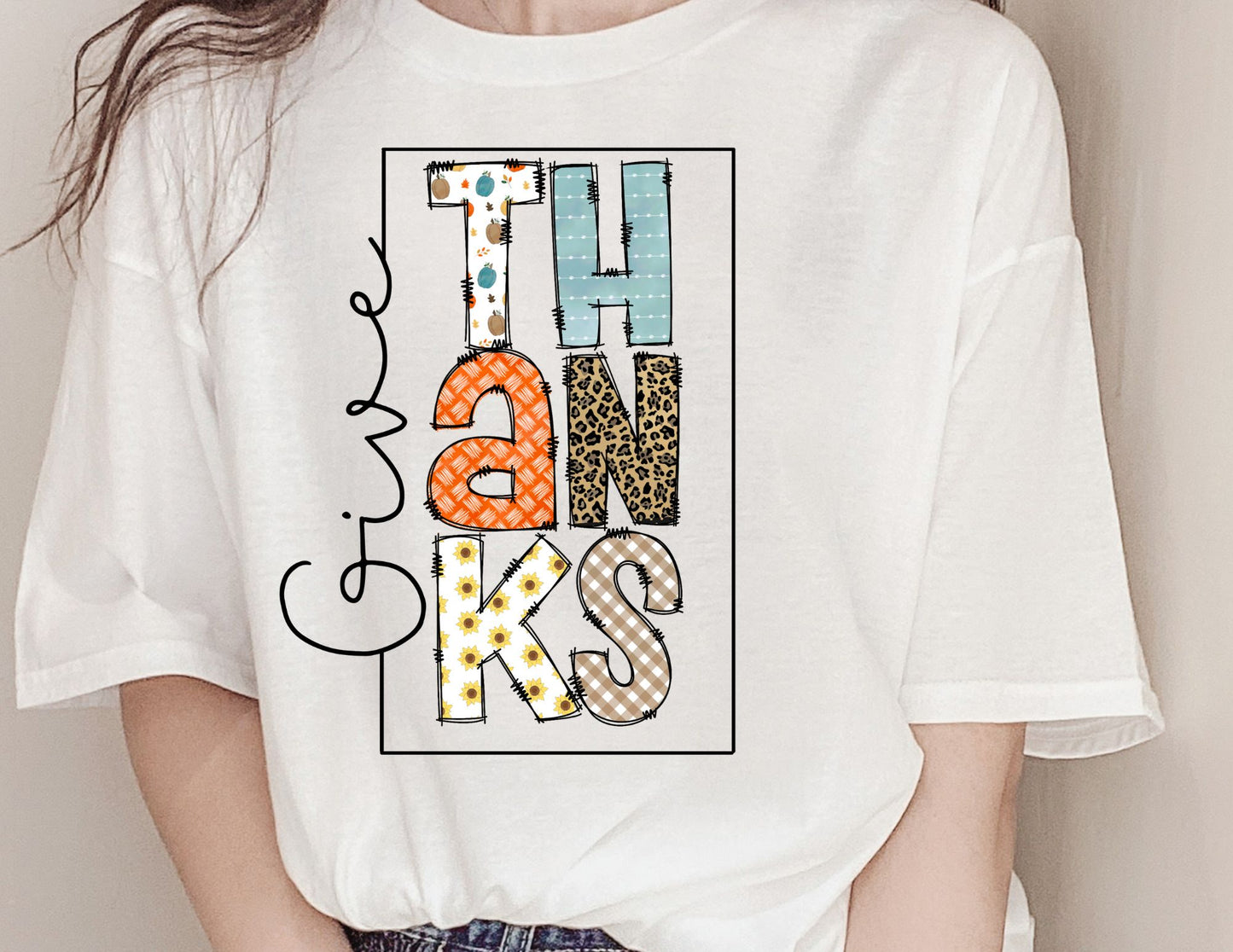 Give Thanks DTF Transfer