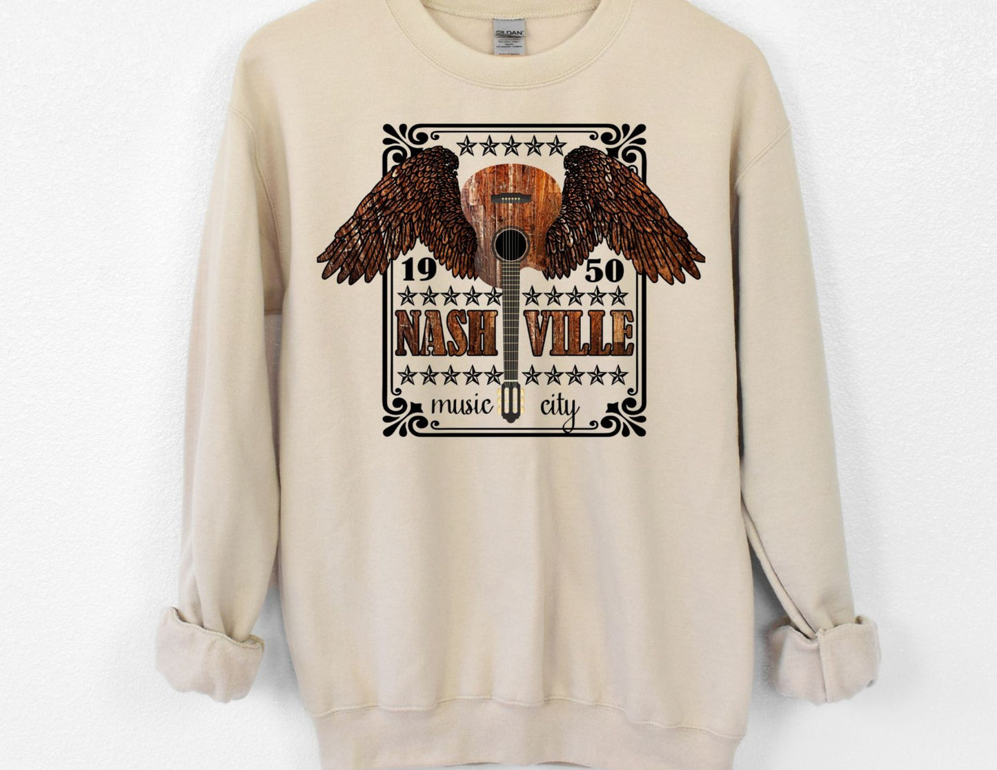 Nashville Winged Guitar DTF Transfer