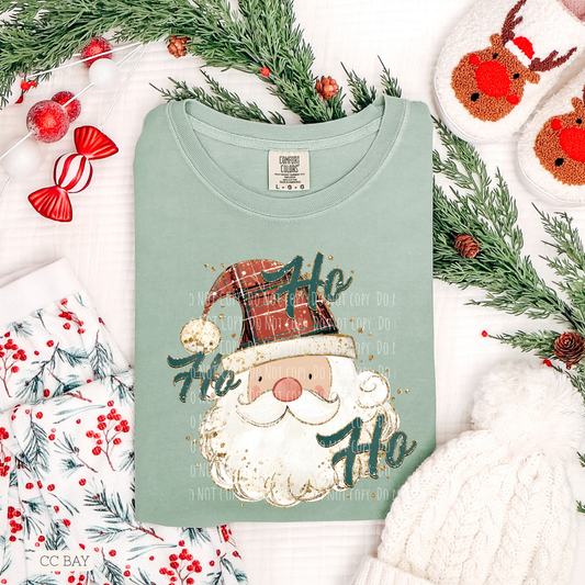 Vintage Plaid Hat Santa