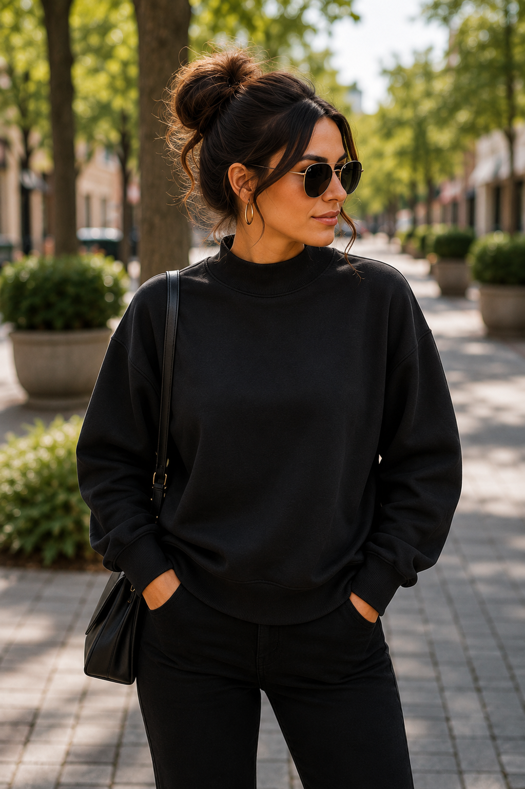 Mock Neck - Black