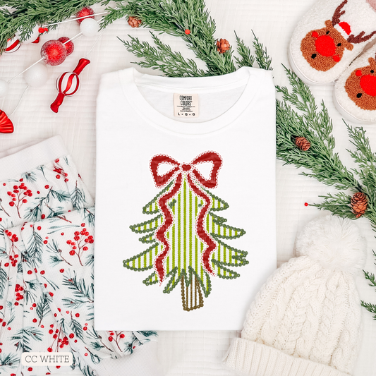 Seersucker Bow Christmas Tree