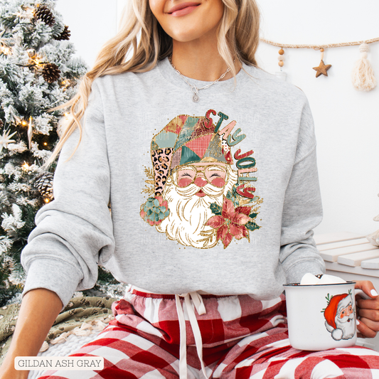 Stay Jolly Patchwork Hat Santa