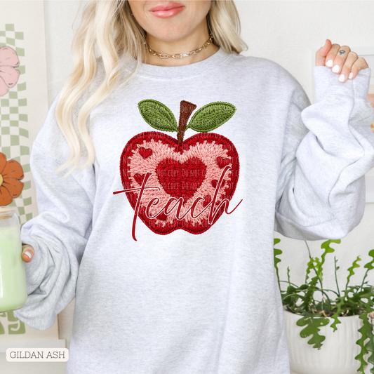 Faux Embroidery Teach Apple