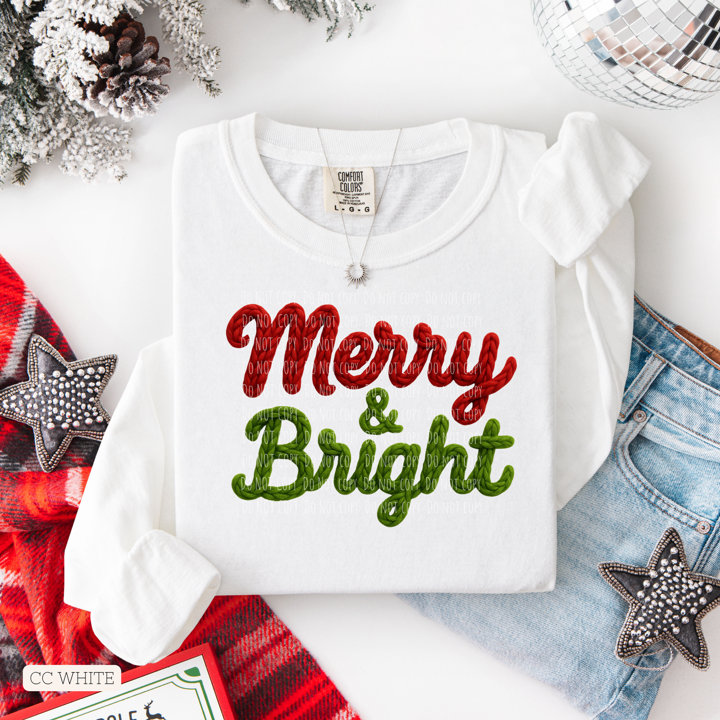 Faux Yarn Merry and Bright