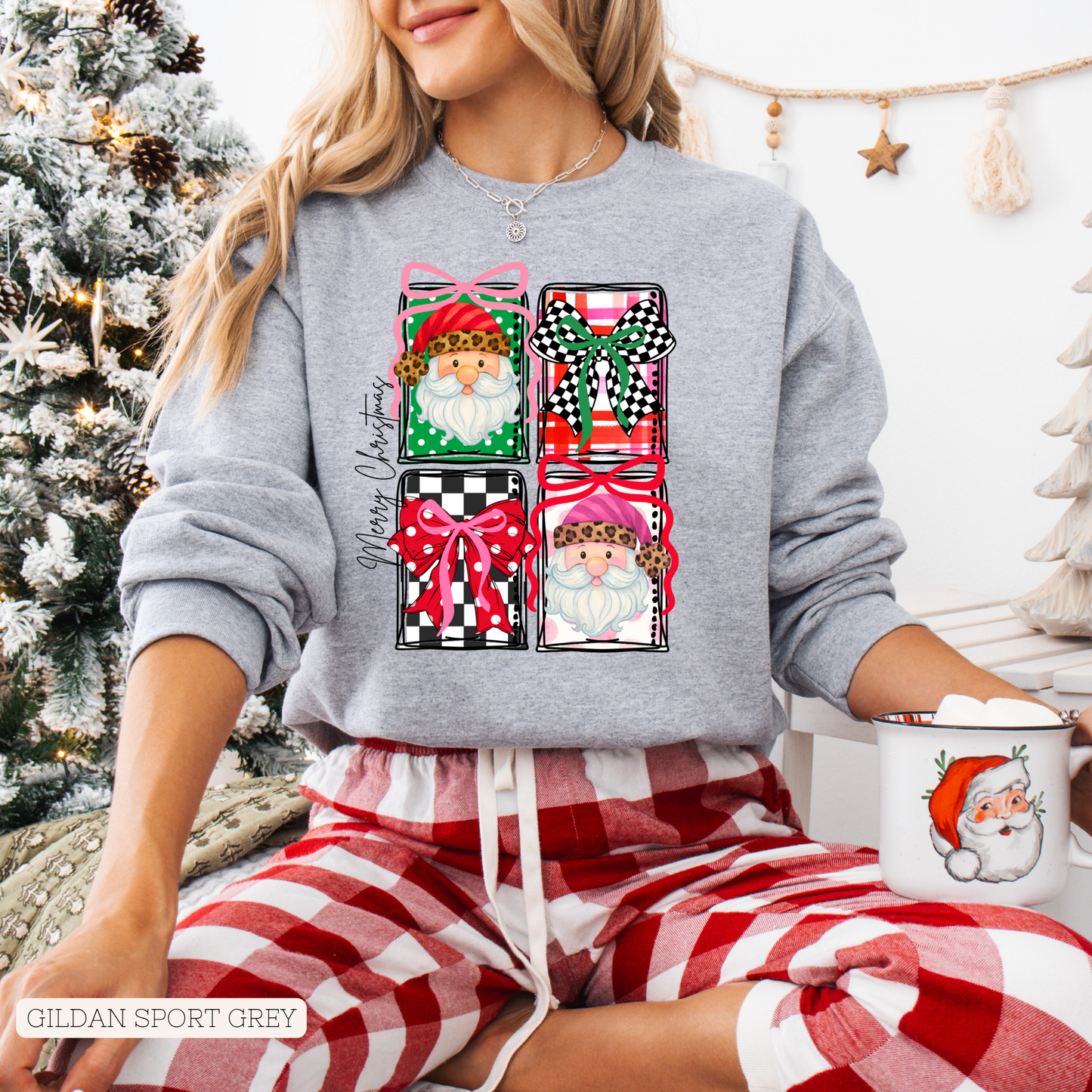 Merry Christmas Checkered Frames