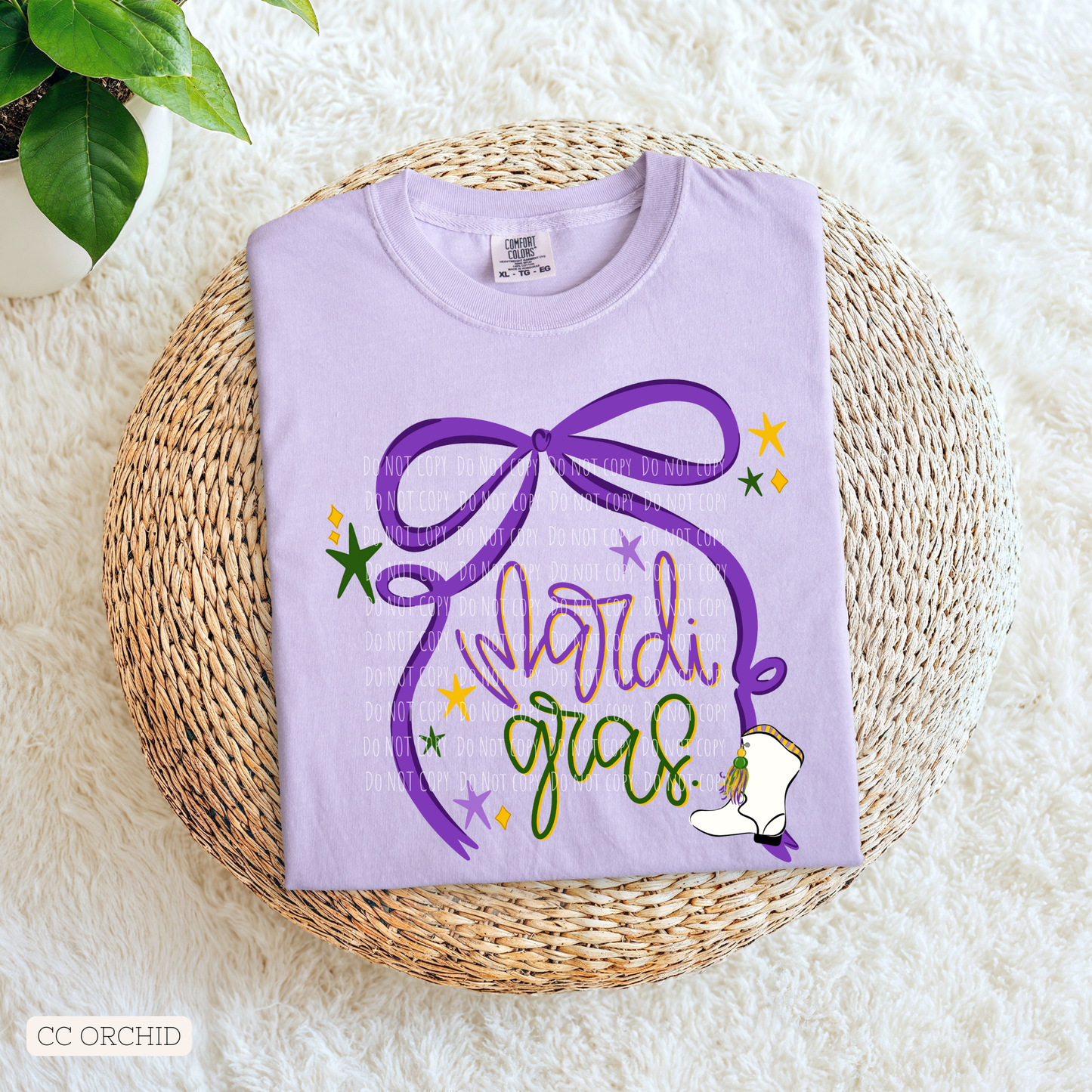 Mardi Gras Dainty Bow