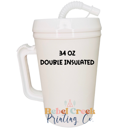 34oz Double Insulated Mug WHITE