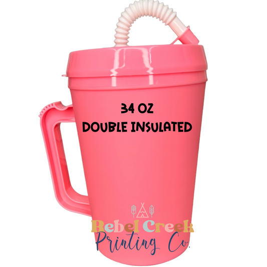 34oz Double Insulated Mug LIGHT PINK