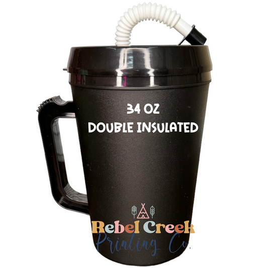 34oz Double Insulated Mug BLACK