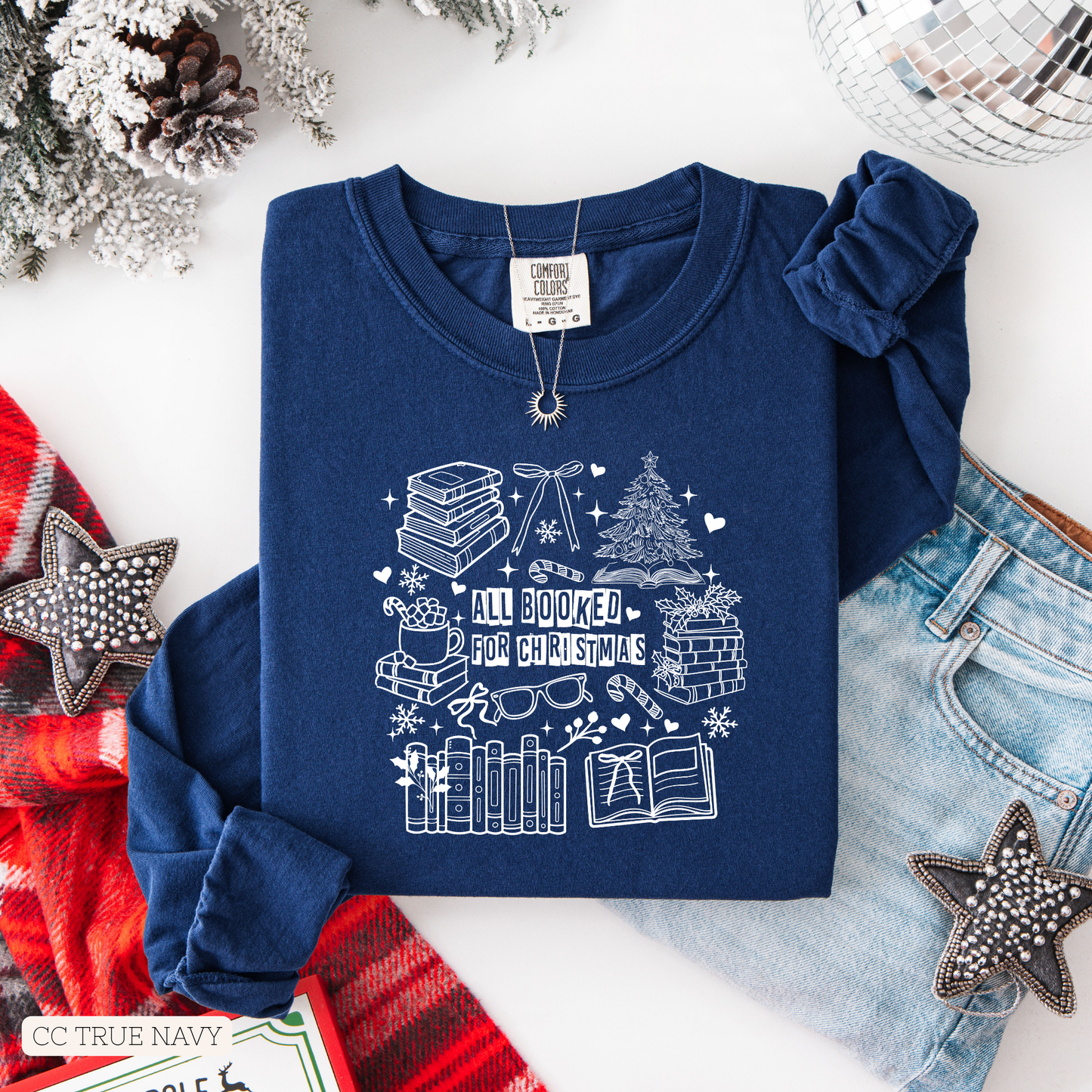 All Booked For Christmas Doodle