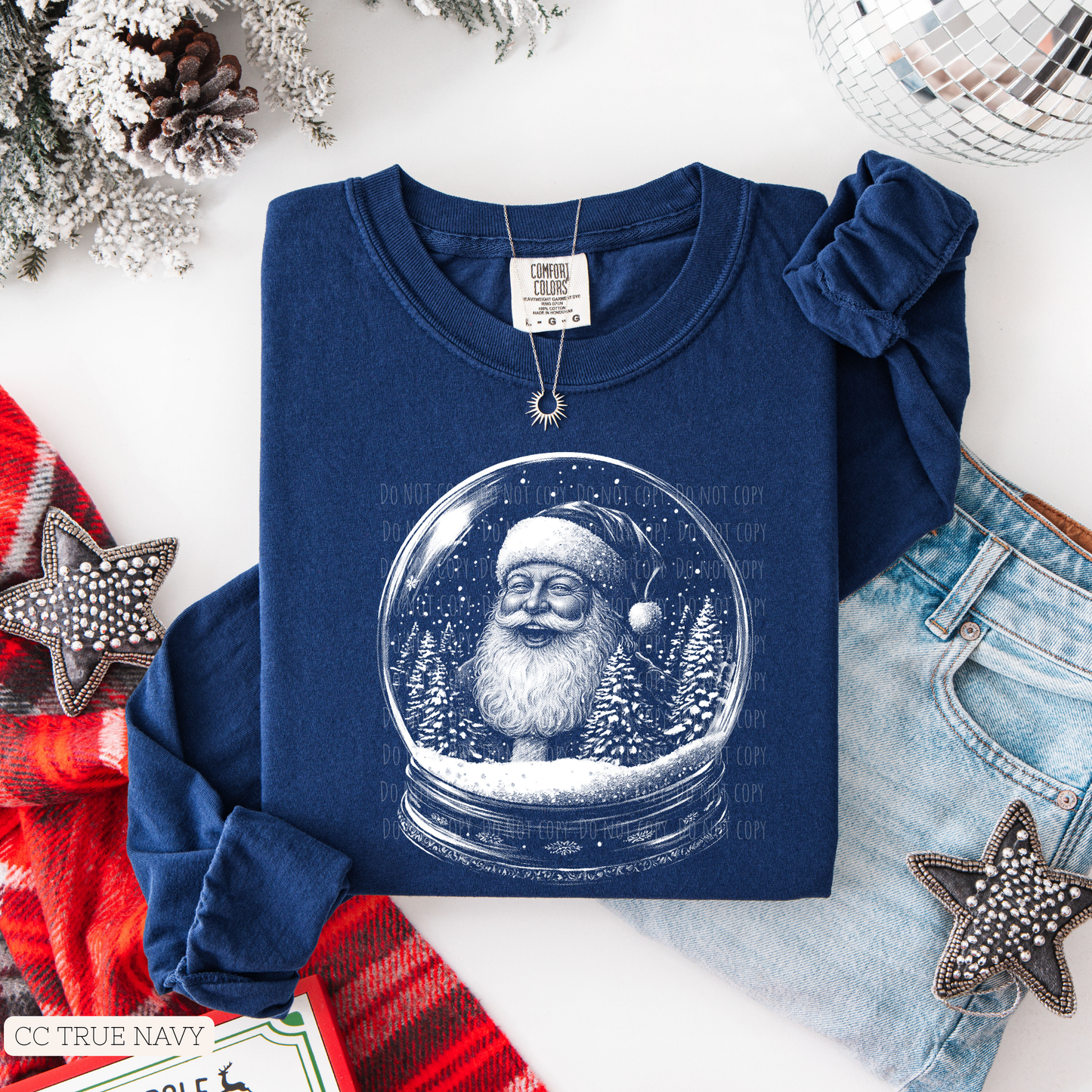 Halftone Santa Snowglobe