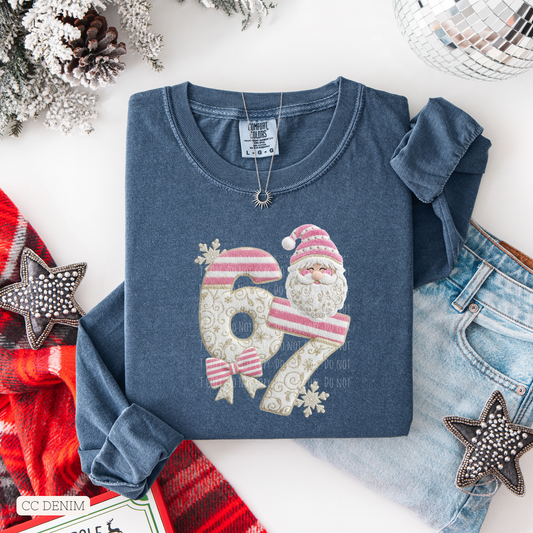 Faux Yarn Pink Christmas 6 7