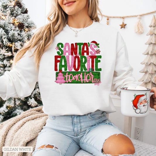 Faux Yarn Santa Favorite Teacher