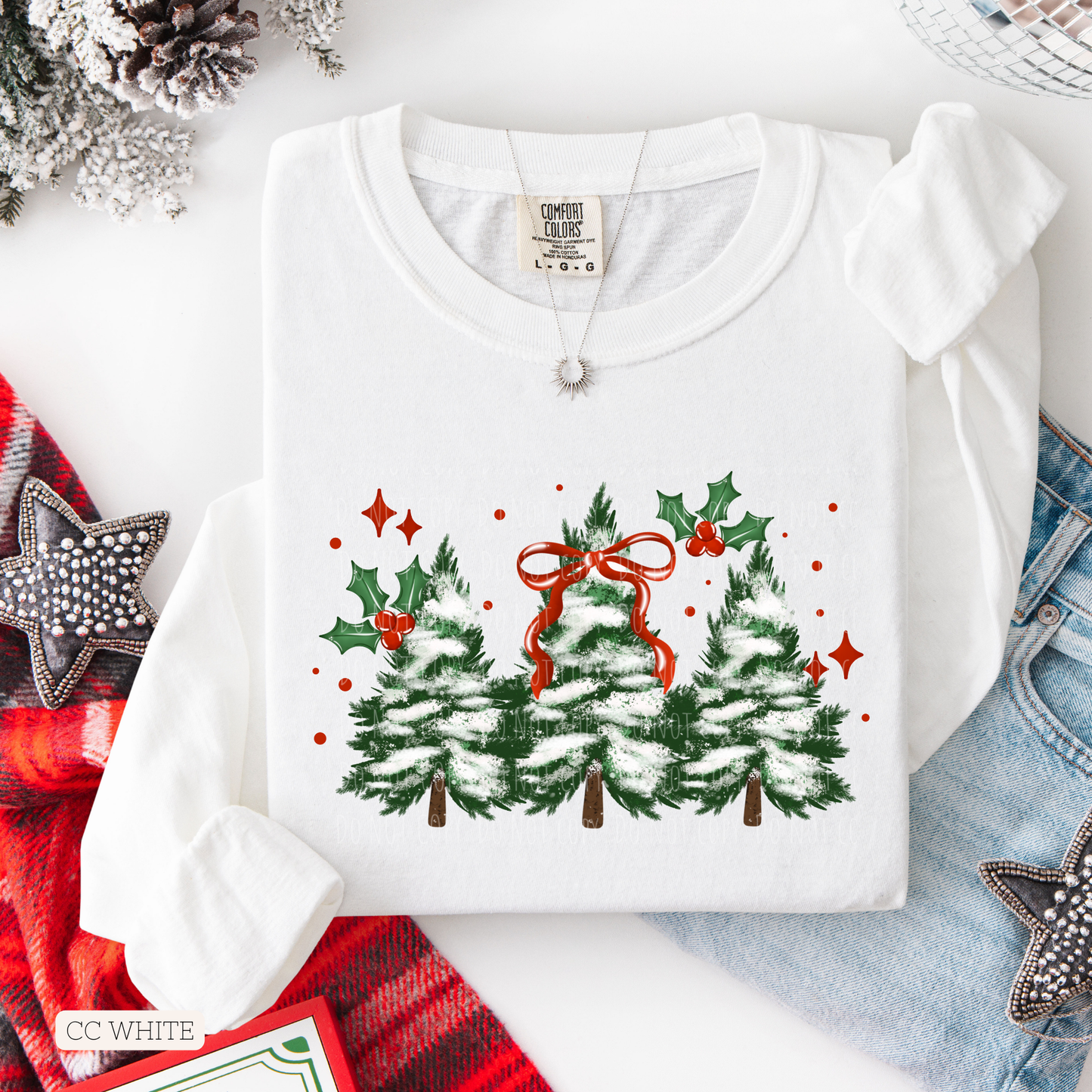 Cutesy Holly Tree Trio