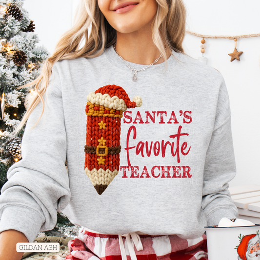 Faux Yarn Santa's Favorite Teacher