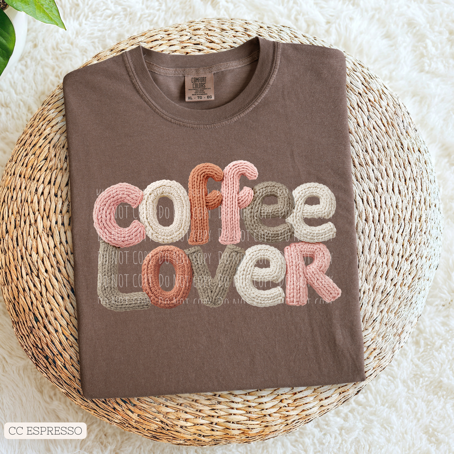 Faux Crochet Coffee Lover