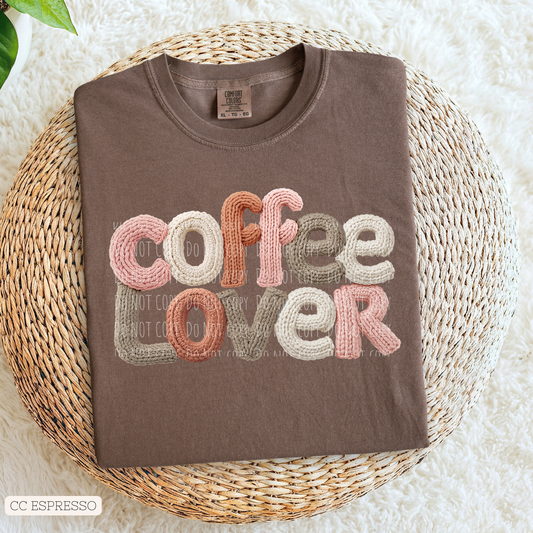 Faux Crochet Coffee Lover