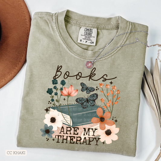 Books Are My Therapy Wildflower
