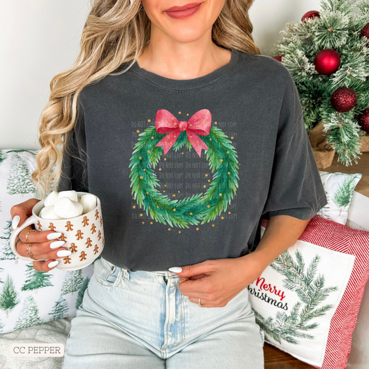 Gold Speckle Watercolor Wreath