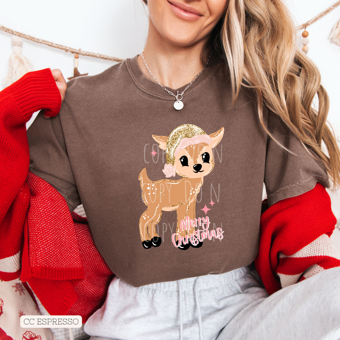 Merry Christmas Preppy Cutesy Deer