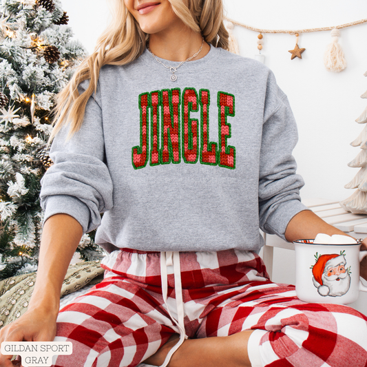 Faux Yarn Checkered Jingle