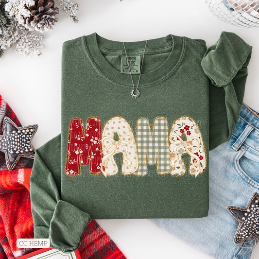 Mama Christmas Floral Coquette