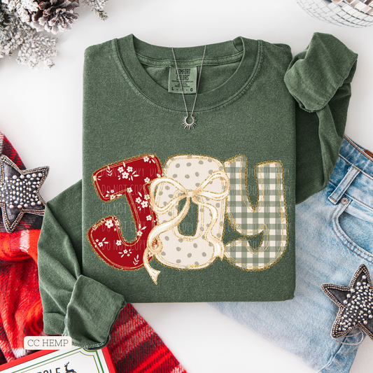 Joy Christmas Floral Coquette