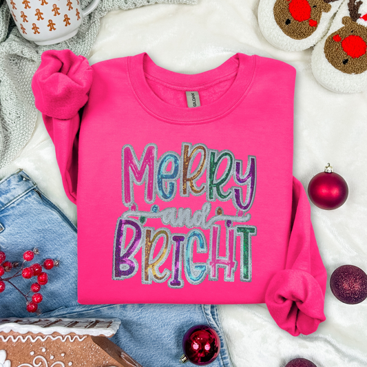 Merry and Bright Sequin Patch