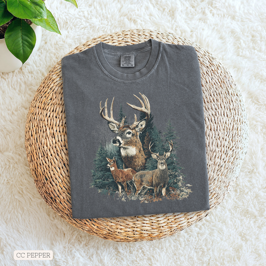 Vintage Deer Scene