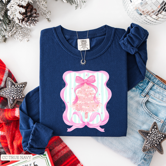 Ribbon Frame Preppy Christmas Tree