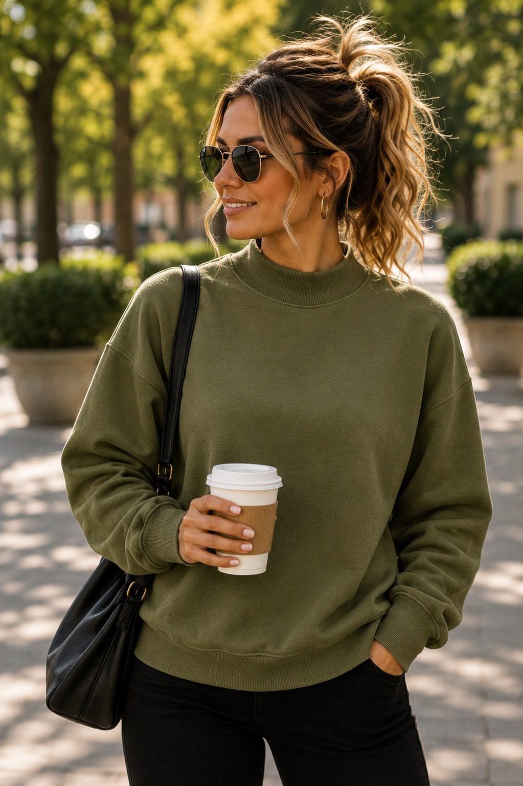 Mock Neck - Olive