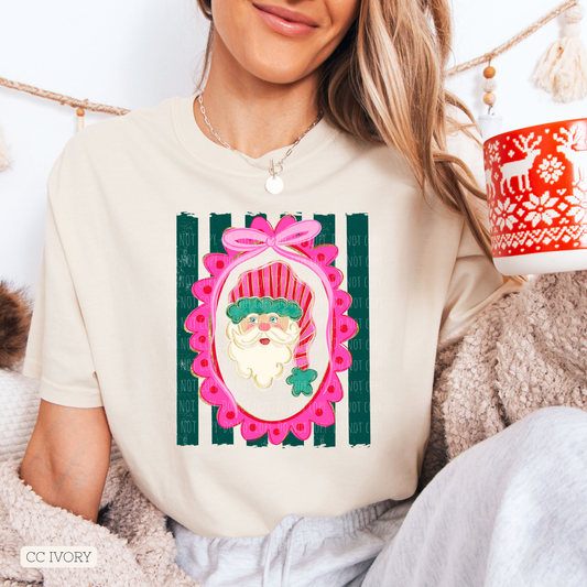 Preppy Striped Hat Santa