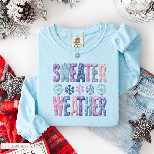 Faux Yarn Sweater Weather