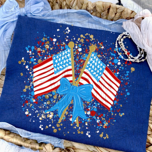 American Flag Splatter