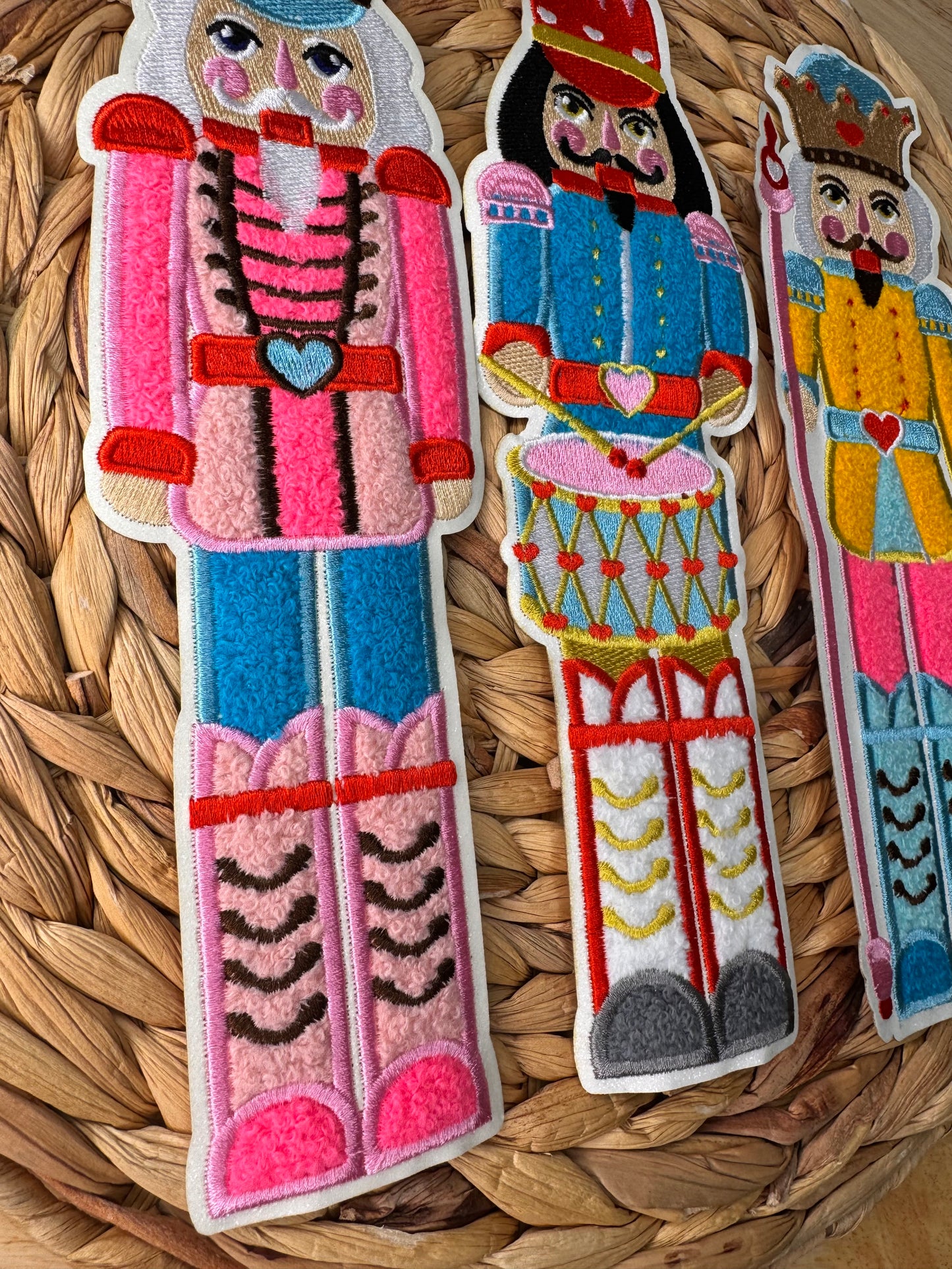 Colorful Nutcracker Chenille Patch Set