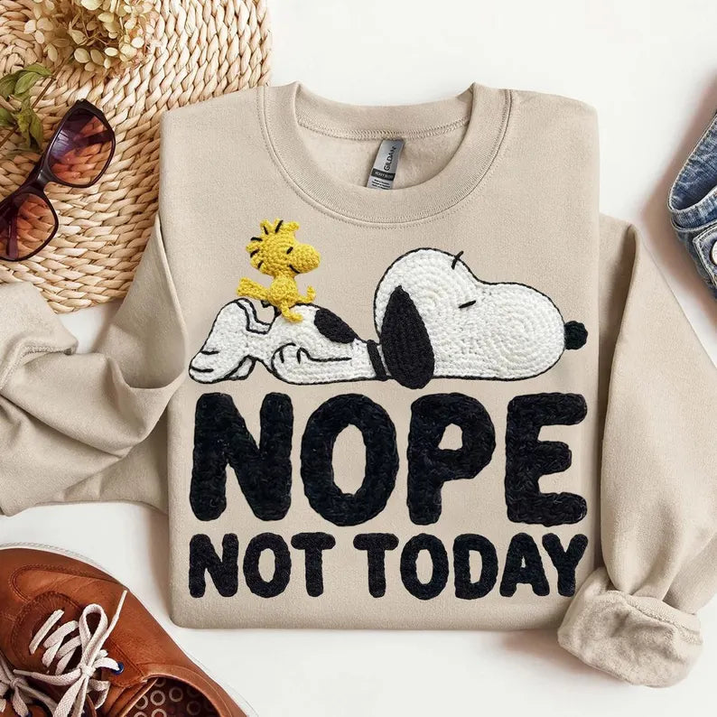 Nope Not Today Faux Yarn 3D