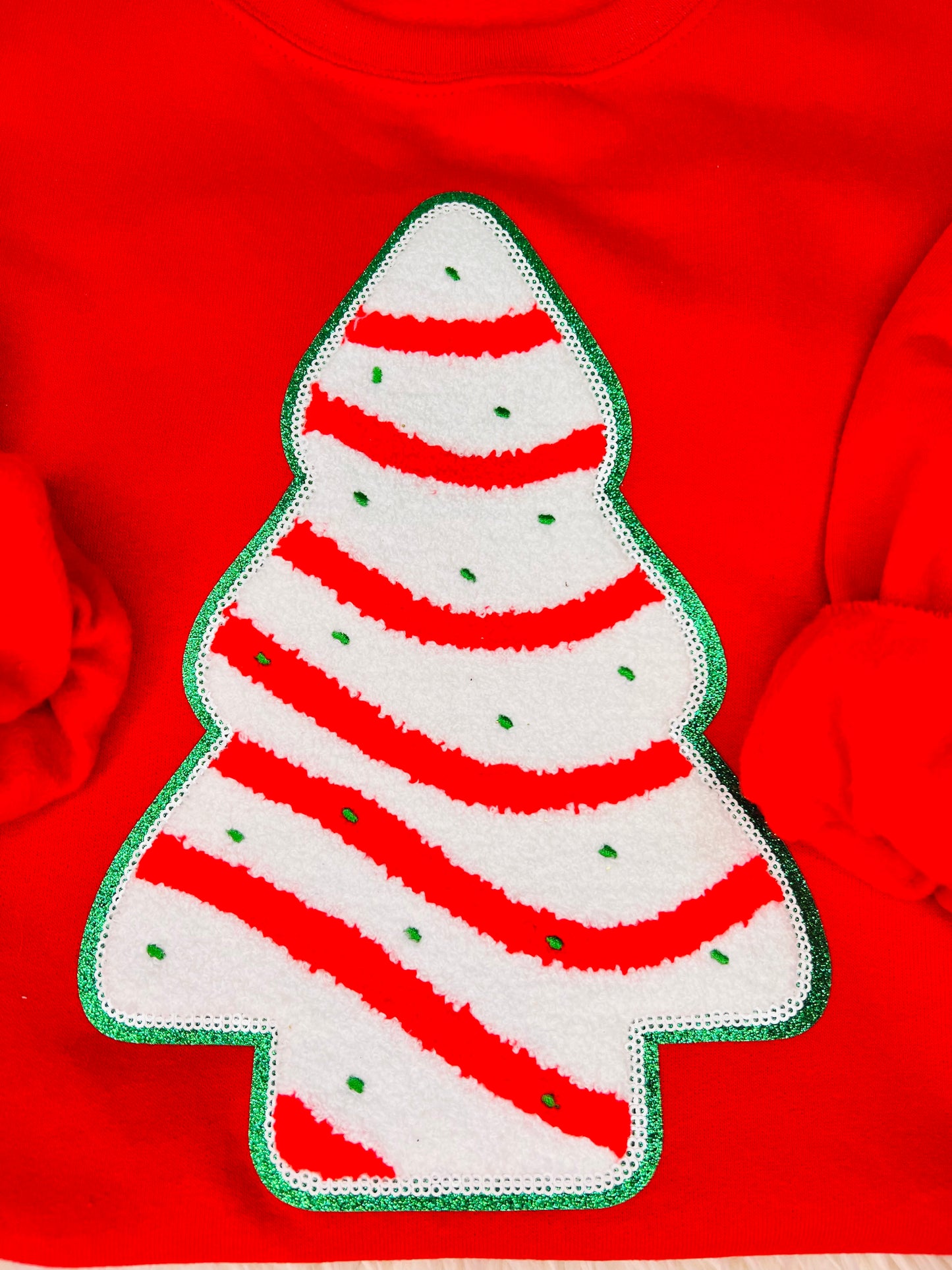 Christmas Tree Cake Chenille Patch