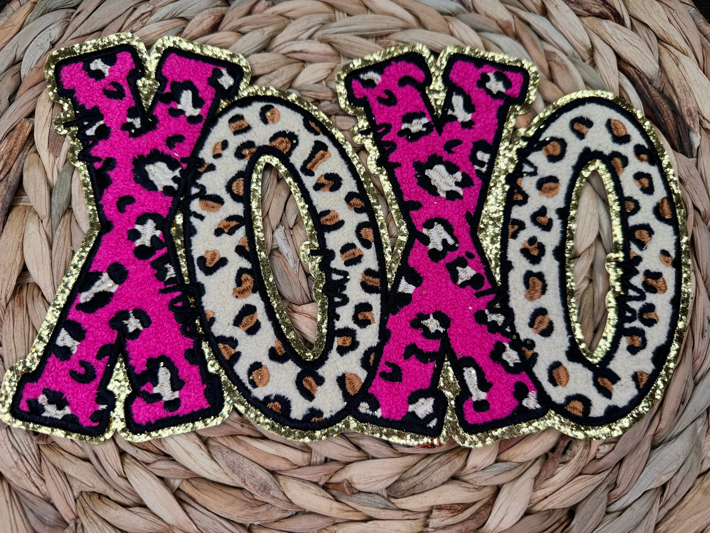 XOXO Leopard Chenille Patch