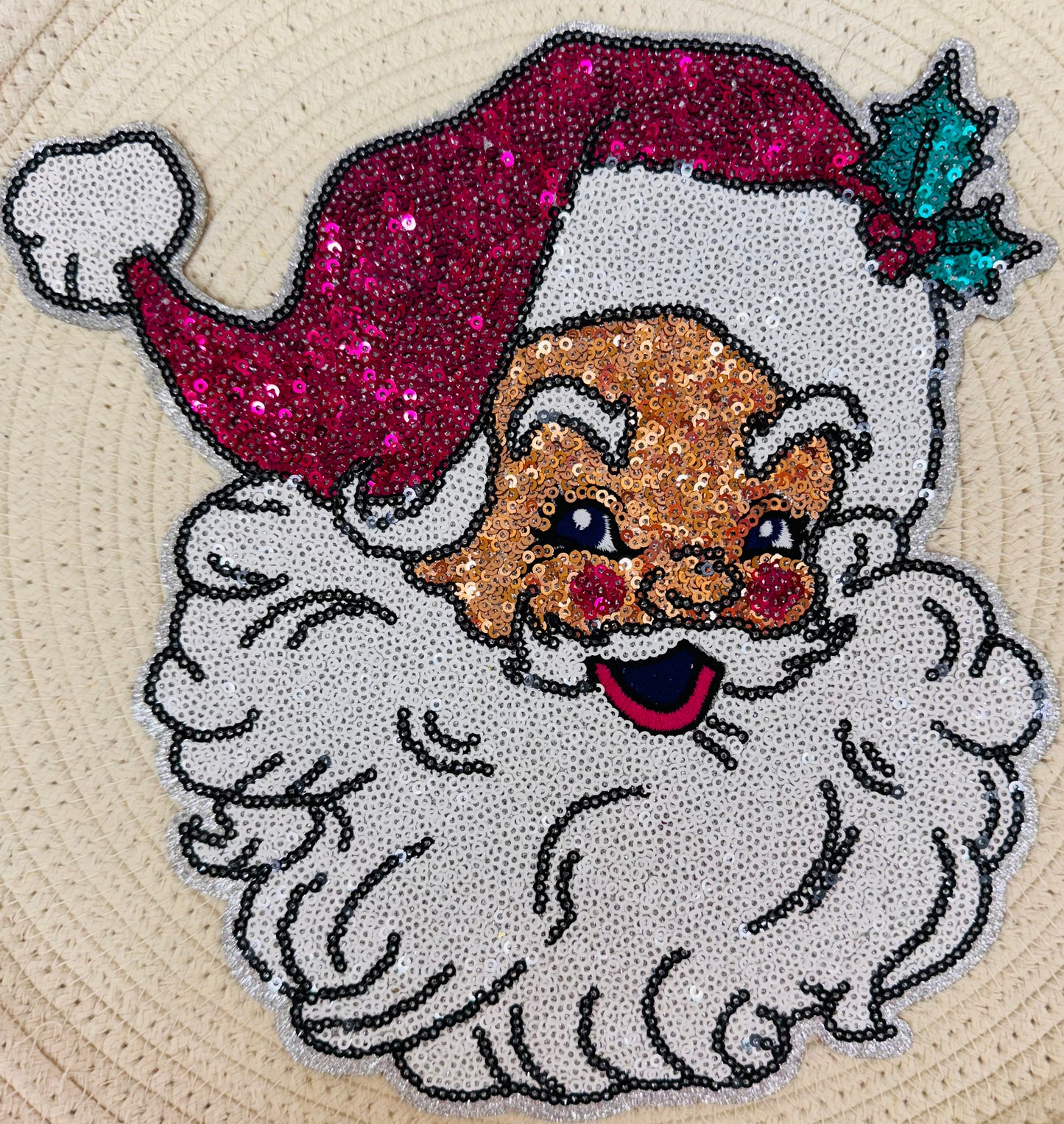 Santa Sequin Patch