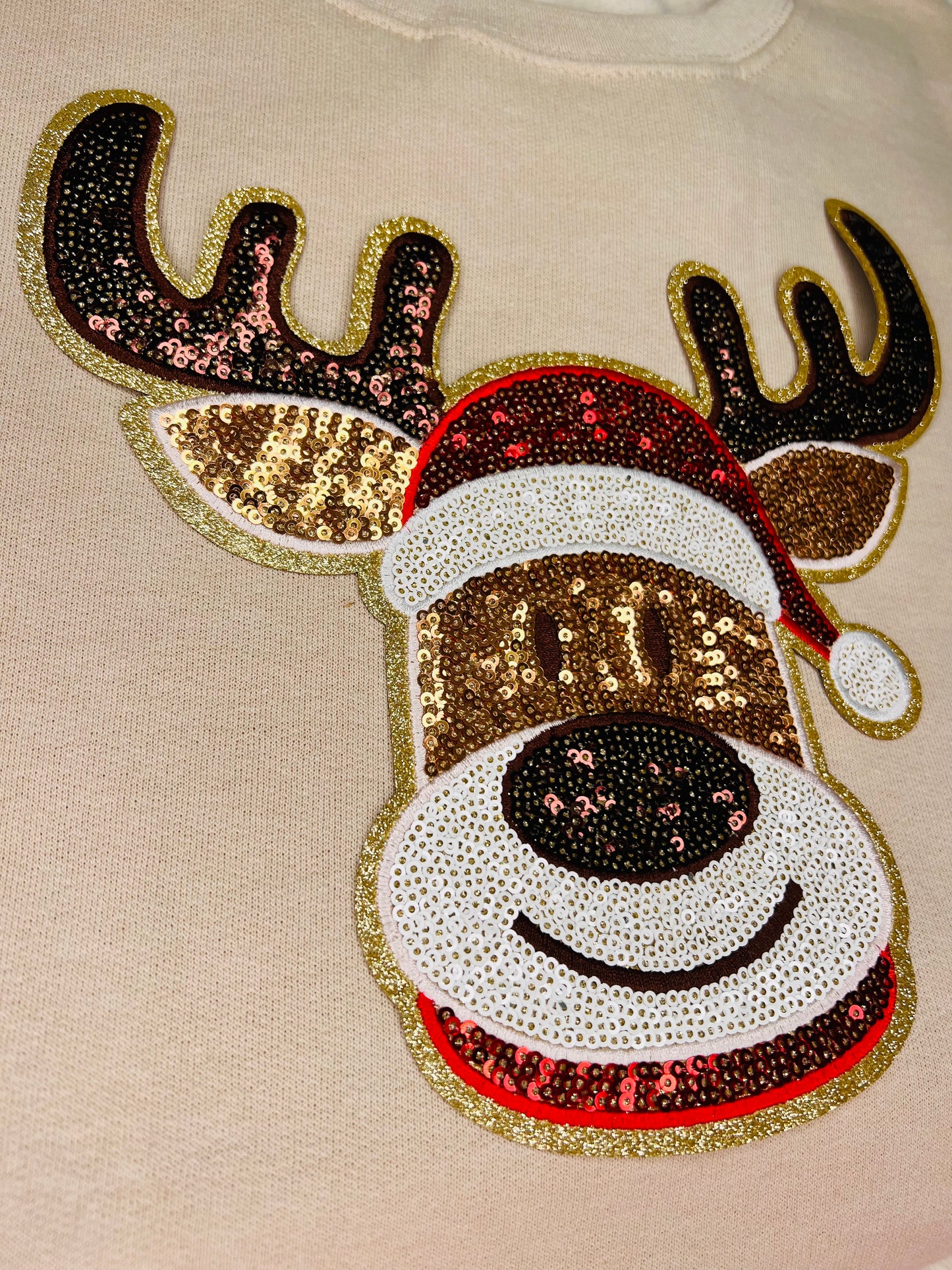 Reindeer Sequin Patch