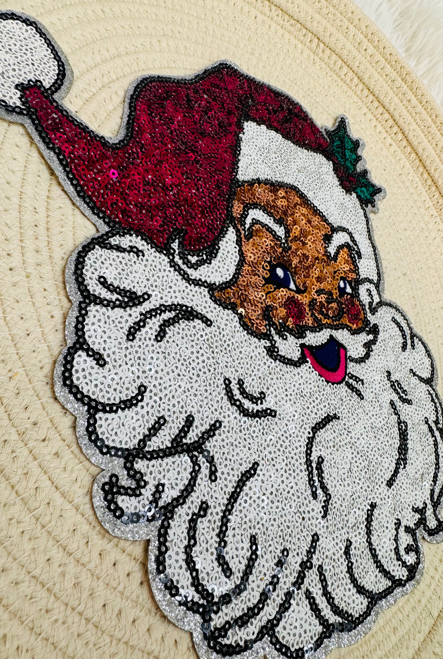 Santa Sequin Patch