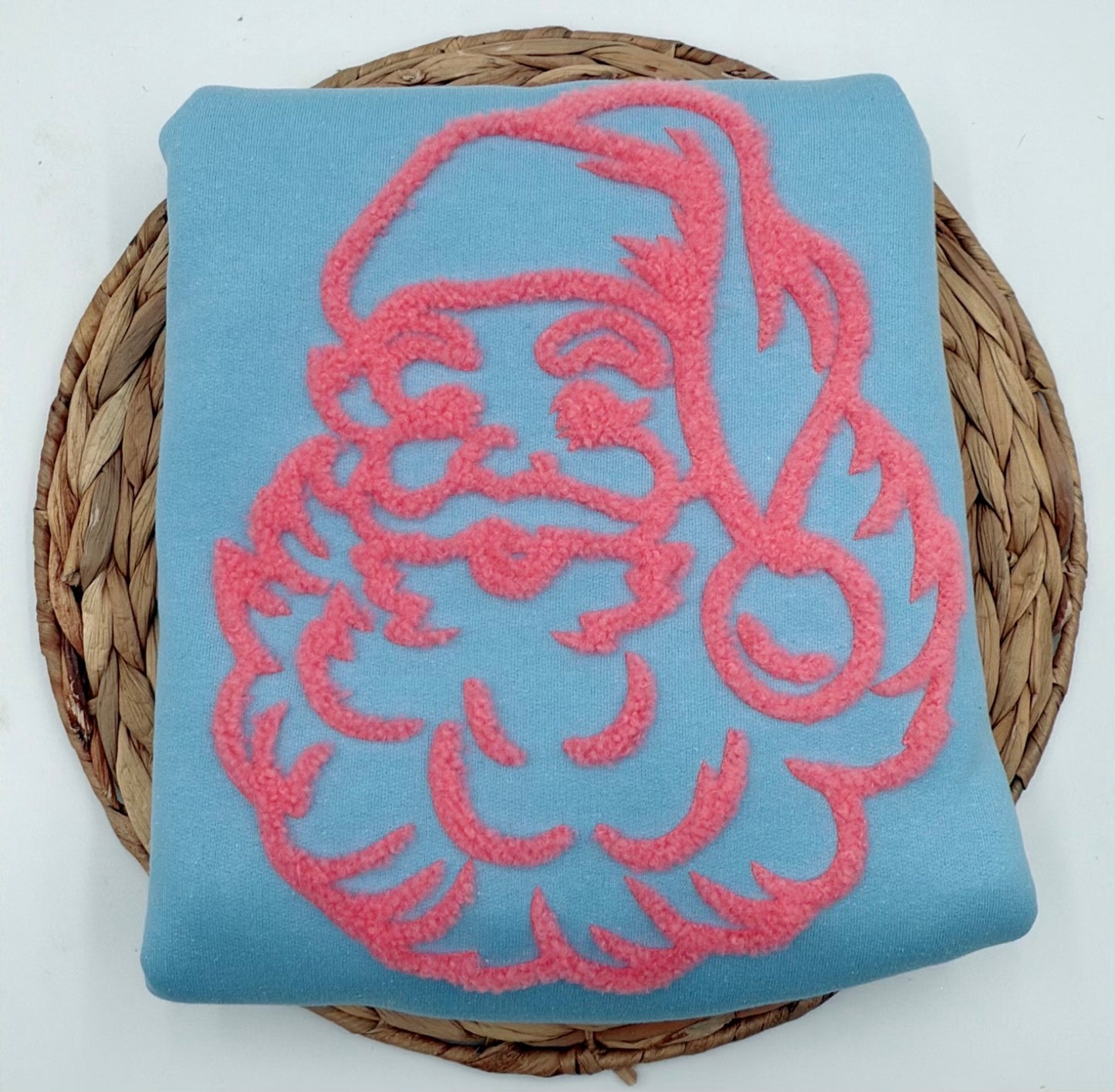 Fluffy Light Pink Santa Patch