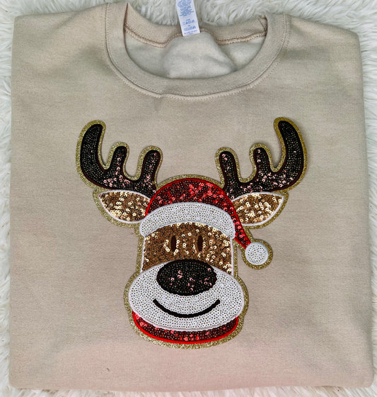 Reindeer Sequin Patch