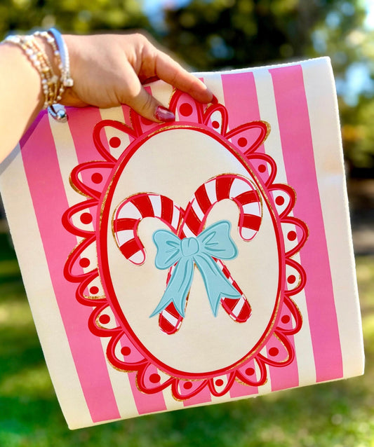 Striped Frame Candy Cane