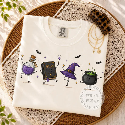 Funny Witch Little Helpers Doodle