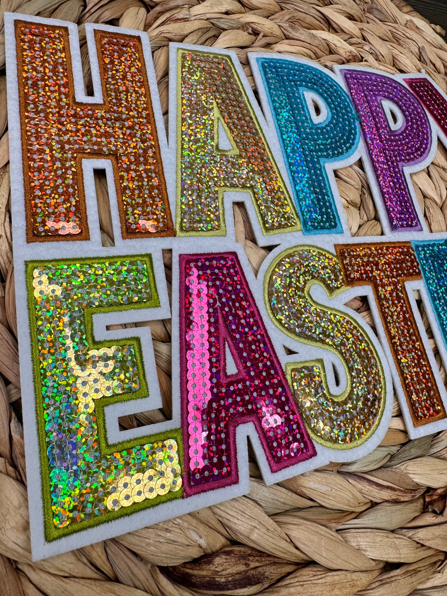 Happy Easter Sequin Patch