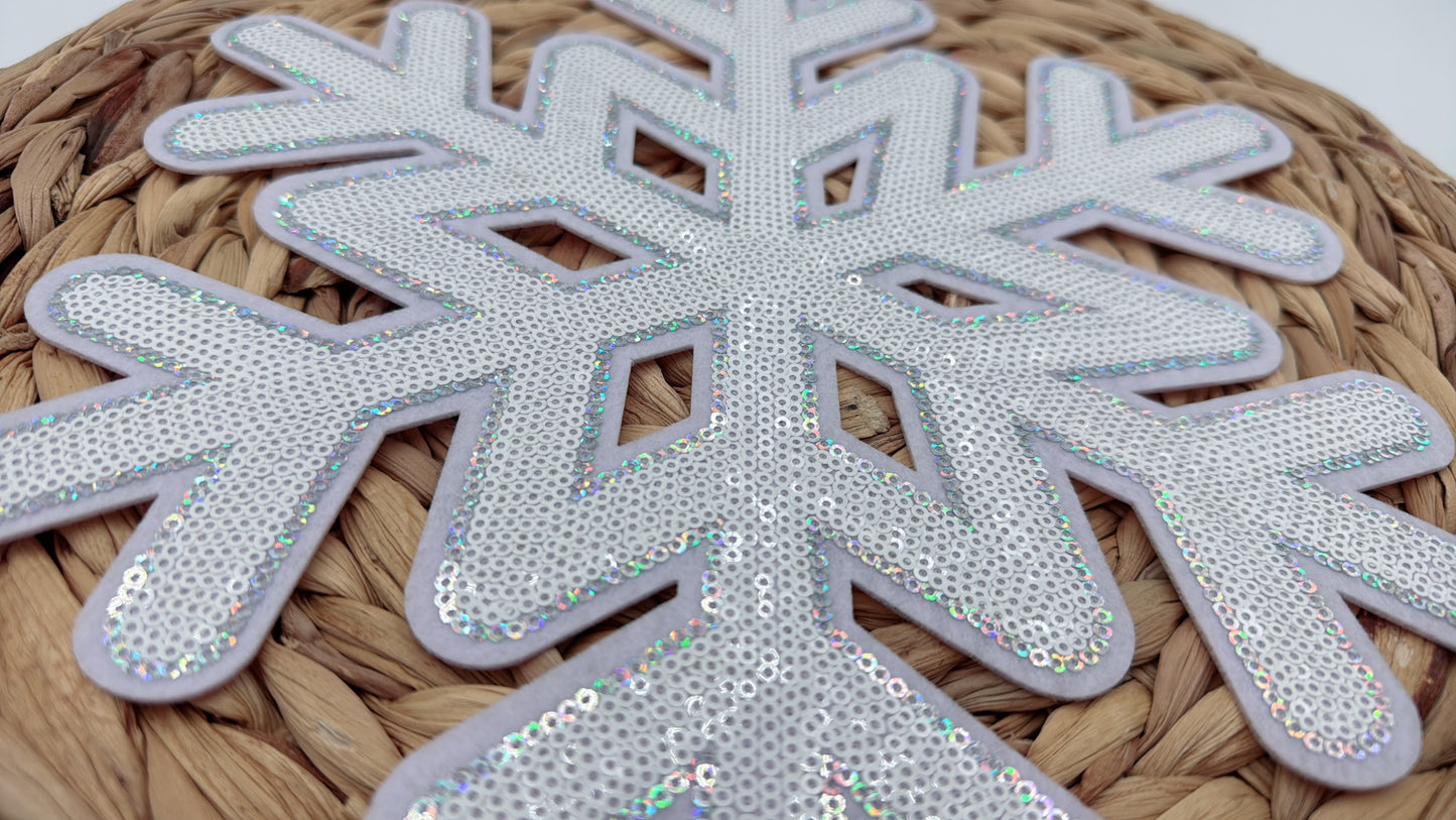 Snowflake REAL Sequin Patch